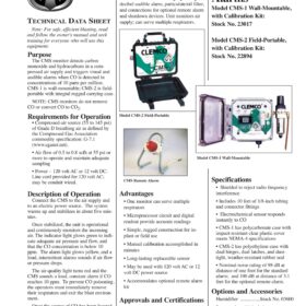 CMS-2 Carbono Monoxide Monitor ISO 17025 Calibration